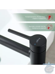 Смеситель для раковины Raglo R20.15.06 (черный матовый)