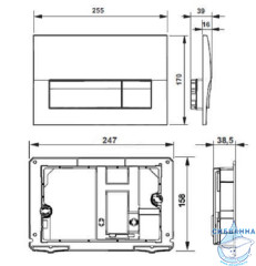 Инсталляция Roca Active с кнопкой смыва Roca Active B1 (хром глянцевый) в комплекте с унитазом Roca Dama Senso c сиденьем Soft close (микролифт)