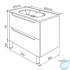 Тумба Iddis Edifice 80 белый глянец с раковиной 80 EDI80WFi95
