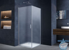 Душевое ограждение Vincea Альфа 95x90 профиль хром, стекло текстурное VSR-3ALP9095MT