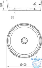 Раковина на столешницу 40 см Ravak Moon 1 XJN01300000