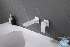 Смеситель для раковины встраиваемый Abber Daheim AF8212W (белый матовый)