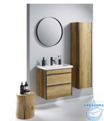 Тумба Aqwella Fargo 100 с раковиной Фостер 100 дуб балтийский