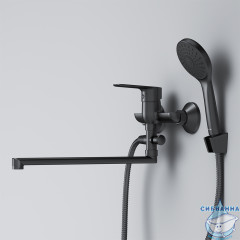 Смеситель для ванны AM.PM Gem F90A90122 (черный матовый)