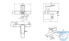 Смеситель для ванны Aquatek Вега AQ1040CR (хром)