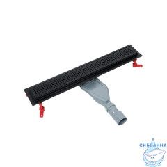 Лоток душевой, сифон 360, комбинированный затвор, перфорированная решетка, 600мм, черный, IDDIS, 975B6BL20DZ