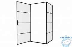 Душевое ограждение Encanto Belloblack 90x90 см профиль черный, стекло прозрачное ES090.2115B (без поддона)