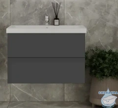 Тумба Viant София 70П с раковиной Como 70 графит