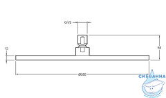 Верхний душ Jacob Delafon Katalyst E13691-CP