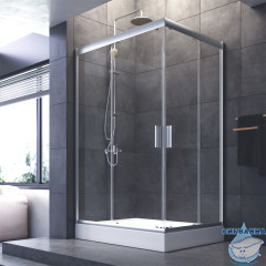 Душевое ограждение AM.PM Gem W90G-404-120290-MT 120x90 профиль хром, стекло прозрачный (без поддона)