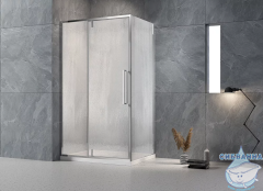 Душевое ограждение Veconi Rovigo 110x100 профиль хром, стекло дождь RV034R-110100-06-C7 (без поддона)