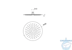 Верхний душ Aquatek 250 1 режим AQ2073BGM