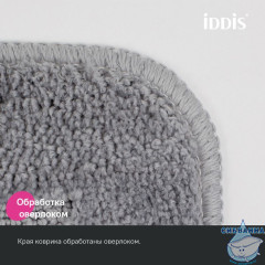 Коврик для ванной комнаты, 90х60, микрофибра, серый, IDDIS, PSQL06Mi12IT