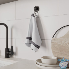 Крючок, проволока стальная, черный матовый, Easy, Milardo, EASBWS0M41