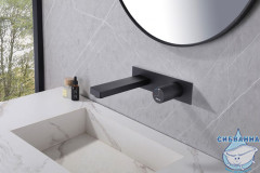 Смеситель для раковины встраиваемый ABBER Rund AF8712B (черный матовый)