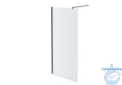 Walk in  Aquatek 140х200 AQ WIW 14020BL профиль черный , стекло прозрачное 