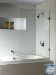 Шторка для ванны Riho VZ Scandic R 80х150 GX01032B2 профиль черный, стекло прозрачное