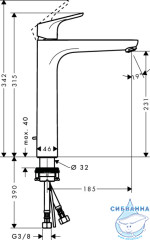 Смеситель для раковины Hansgrohe Focus 31531000 (с донным клапаном) (хром)