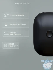  Раковина на столешницу 46 см Ceramicanova Element CN6009MB (черный матовый)