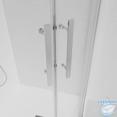 Душевое ограждение Veconi Эво 120x90 профиль хром, стекло прозрачное E2-CH-12090-01-C9 (без поддона)