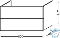 Тумба Jacob Delafon Vox EB2078-R1-N18 80 белый с раковиной Vox 80