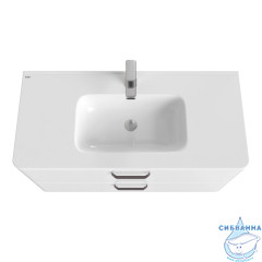 Тумба с умывальником Iddis Brick 100 см белый глянец BRI10W1i95