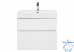 Тумба Aquanet Бруклин 70 белый с раковиной Slim Synergy 70 см 207804