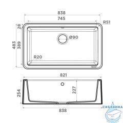 Кухонная мойка Omoikiri Tarento 83-WH белый