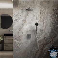 Душевая система Vincea Inspire 300 1 режим VSFW-3I21T2GM (вороненая сталь )