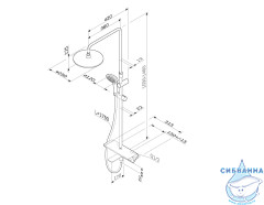 Душевая система Am.Pm Spirit V2.0 250 1 режим F0770A500 (хром)