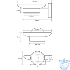 Мыльница Bemeta Brilo 161108042 