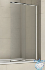 Шторка для ванны Azario Merrit 100x140 профиль серебро, стекло прозрачное AZ-NF6122 1000