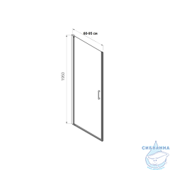 Дверь в нишу Vincea Alpha 95 профиль хром, стекло прозрачное VDP-3AL950CL