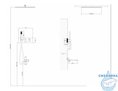 Душевая система Abber Daheim  250 1 режим AF8254G (золото матовое)