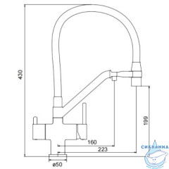 Смеситель для кухни Gappo G4398-80 (хром/черный)