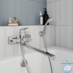 Смеситель для ванны Milardo Atlantic ATLSBLCM10 с душевым гарнитуром (хром)