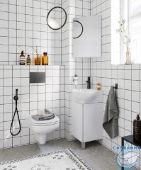 Тумба Aqwella Porto 45 белый с раковиной Дельта  45