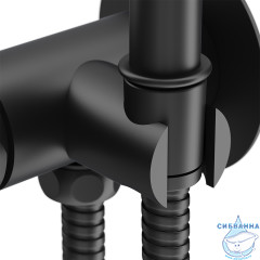 Встраиваемый смеситель с гигиеническим душем Damixa Option 217000000 (черный матовый)