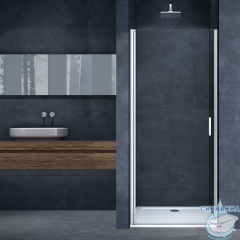 Дверь в нишу Vincea Alpha 60 профиль хром, стекло прозрачное VDP-3AL600CL