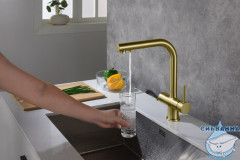 Смеситель для кухни Timo Saona 2356/17FL (золото матовое)