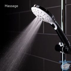 Душевой гарнитур с верхней лейкой, белый, Ray, IDDIS, RAYSW3Fi76