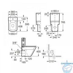 Унитаз напольный Roca Hall Vario 342629000 (без бачка и сиденья)