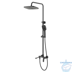 Душевая система Azario Alanti 250 1 режим AZ-K2332-1B (черный матовый)