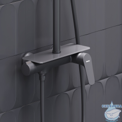 Душевая система Damixa Jupiter 977780300 (черный матовый)