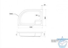 Акриловый поддон Triton 120x80 R