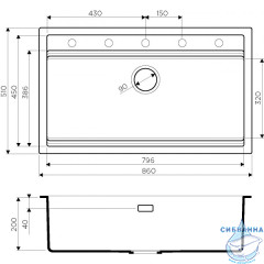 Кухонная мойка Omoikiri Kitagawa 86-LB-WH 4993795