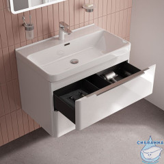 Тумба с умывальником, подвесная, 80 см, белый, Cloud X, IDDIS, CLX80W0i95K подходит умыв. 0178000i28