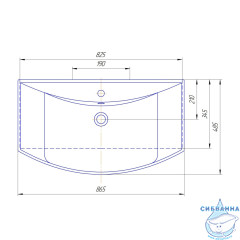Мебельная раковина Aqwella Стиль 85 см
