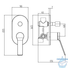 Душевая система Azario Vise 230 1 режим AZ-VSA248330AJ+82KAJ (графит)