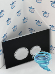 Инсталляция для унитаза Charus CC.300.80.01 с кнопкой смыва Charus Bagliore FP.330.BLACK.10 черное стекло,  с унитазом LYon 2.0 (с сиденьем Soft Close (микролифт)